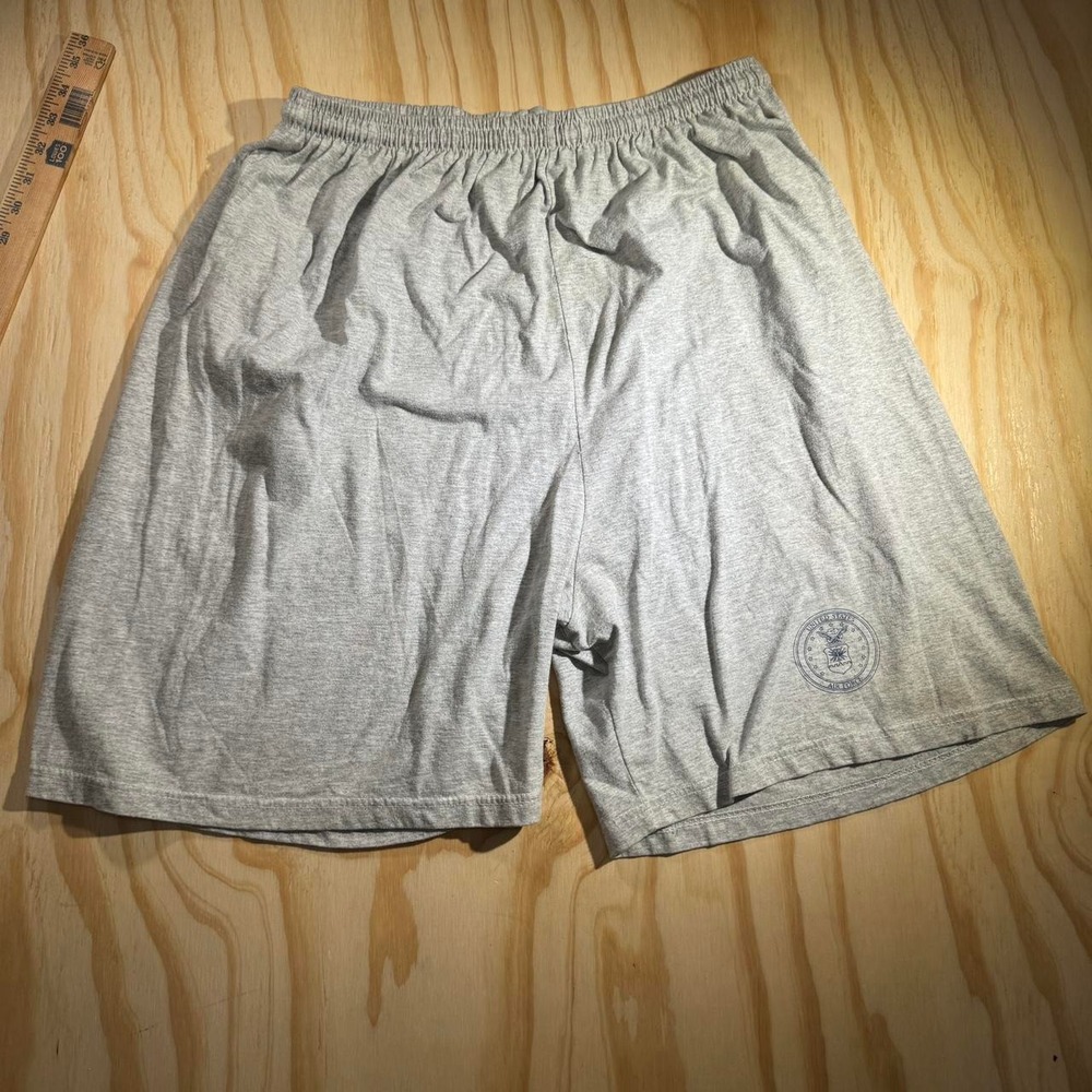 US Air Force Mens XL Heather Gray Athletic Training Shorts USAF Logo
